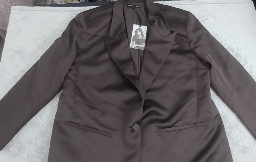 Ashley Graham Women's Size 0X Brown Blazer NWT Retails $140
